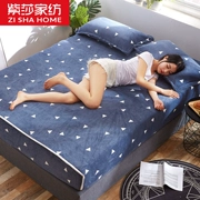 Dày giường nhung san hô Li mảnh mùa đông flannel ấm tấm Simmons nệm bảo vệ giường bìa bedspread - Trang bị Covers