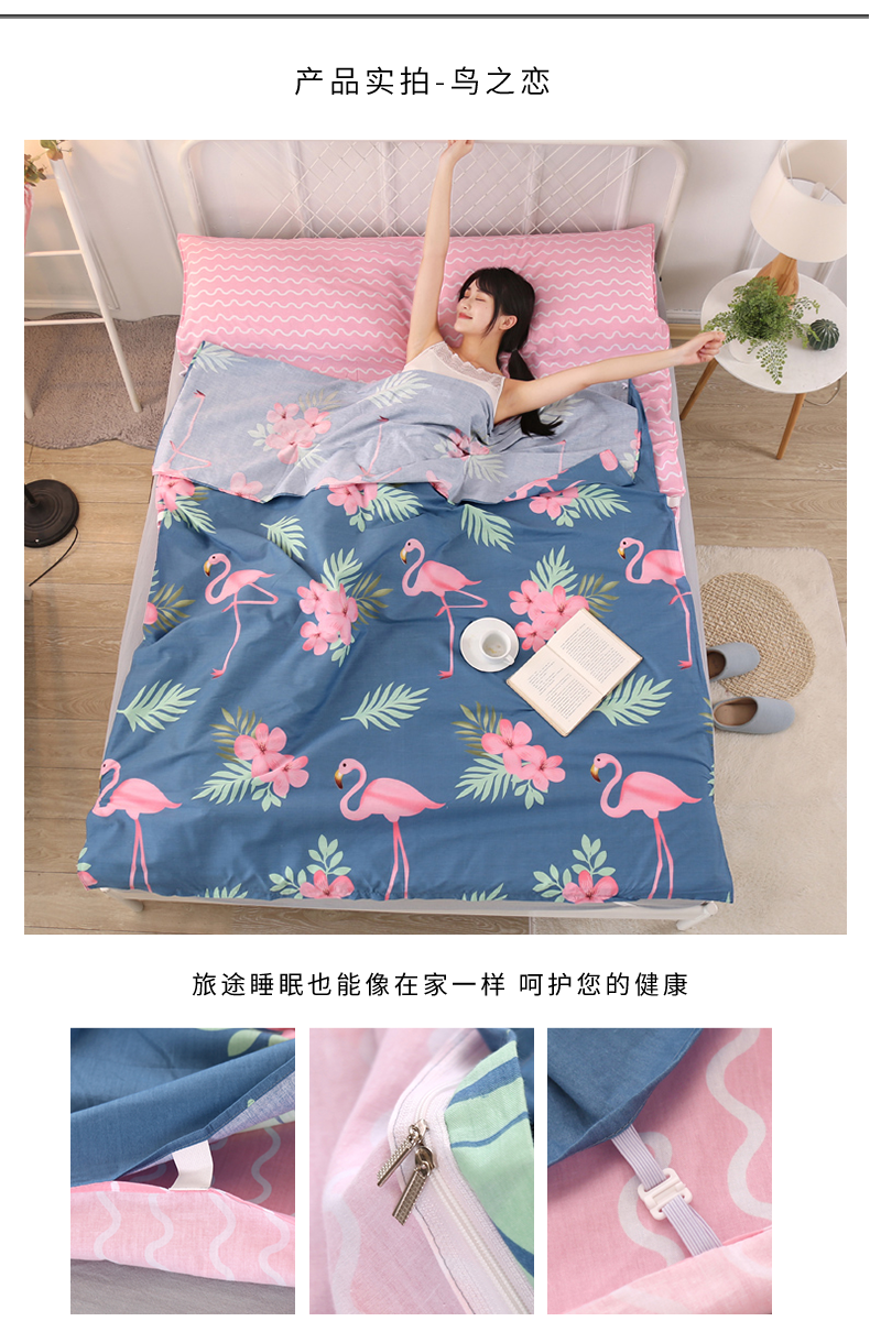 Cotton khách sạn travel travel dành cho người lớn túi ngủ trong nhà khách sạn ánh sáng di động quilt cover tấm dày người bẩn pad may túi ngủ cho bé