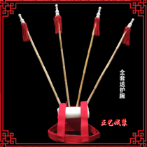 Peking Opera drama performance men and women rely on accessories flagpoles cowhide artificial leather seat pillows and flags