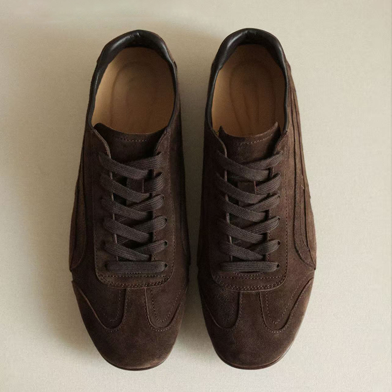 Retro Style Brown Genuine Leather Training Shoes for Men and Women, Sports Casual Sneakers, Minimalist Versatile Forrest Gump Minimalist Racing Shoes Retro Style Brown Genuine Leather Training Shoes for Men and Women, Sports Casual Sneakers, Minimalist Versatile Forrest Gump Minimalist Racing Shoes