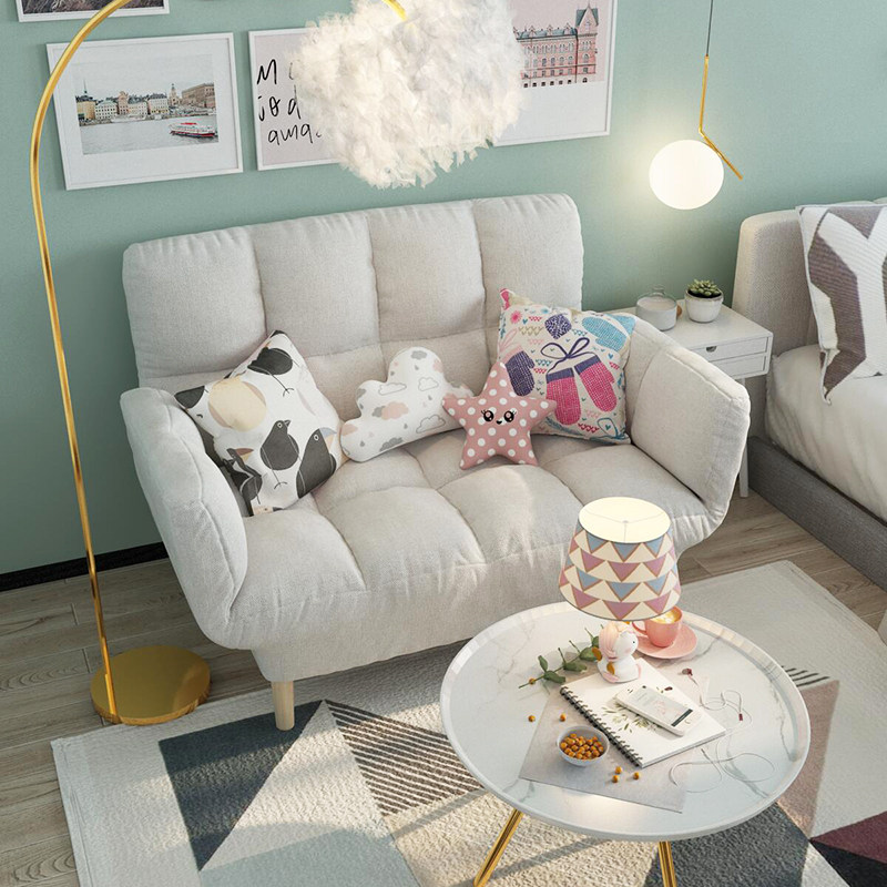 Wood Uwins Sloth Sofa Small Family Type Simple Single Double Bedroom Rental House Net Red can be folded with tatami