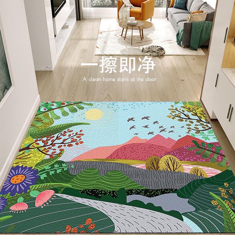 Leather Entrance Door Mat Can Be Cut to Size, High-End Feel, Entrance Door Mat, Non-Slip Foot Mat, Kitchen Bedroom Carpet