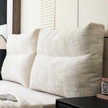 Wrinkled linen tatami bedside cushion large backrest removable washable bed soft package bay window sofa waist pillow pillow combination