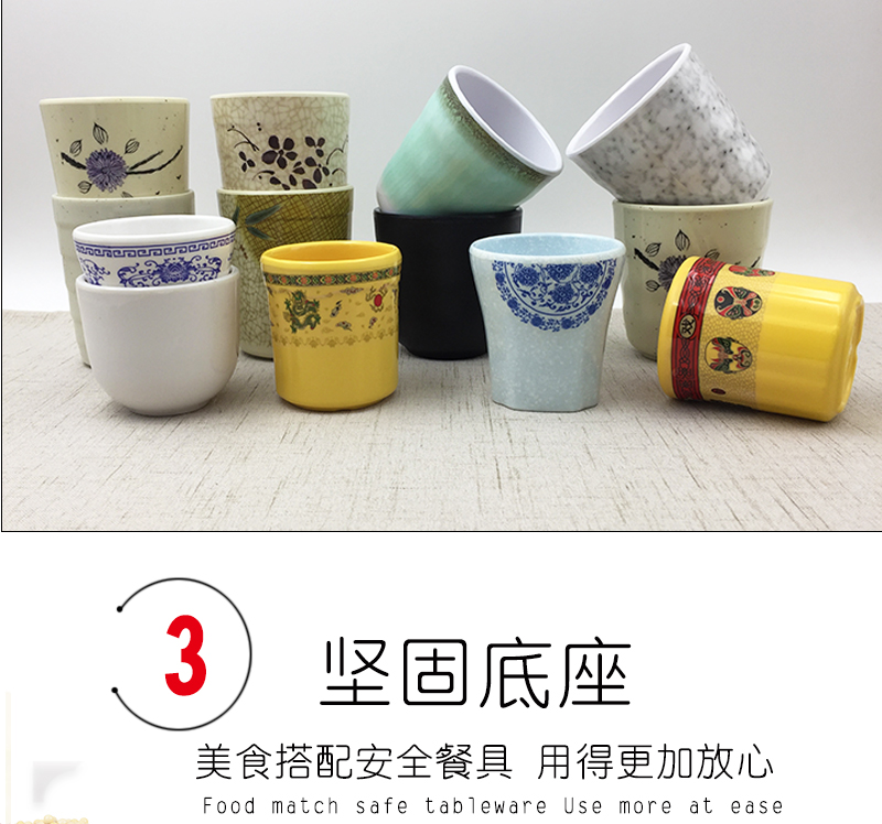 Melamine bộ đồ ăn sáng tạo cốc trắng cốc cốc tay cốc màu cốc nhựa khách sạn chủ đề cốc cốc cốc cốc ly uống nước