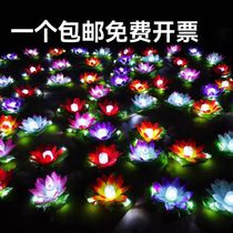 Mid-Autumn Wishing Lamp Lotus Lamp Floating River Lamp Lotus Lamp for Buddha Lamp Electronic Candle Lamp Wholesale