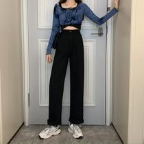 Black Jeans Woman High Waist Display Slim 2020 Fall Korean version Temperament Minus 100 Lap Tow Ground Pants Woman