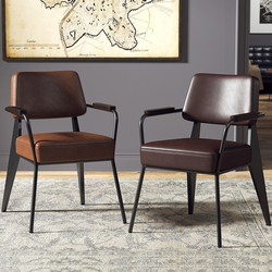 Creative Retro Dining Chair, Cafe, Bar, Restaurant Armchair, Industrial Style Wrought Iron Leisure Table and Chair Set