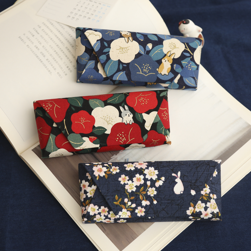 Original Japanese-Style Fabric Eyeglass Case, Sunglasses Case, Protective Cover, Storage Bag, Anti-Drop, Lightweight, Pressure-Resistant, Gift