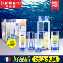 Lemeiya glass household heat-resistant water cup kettle set teacup cold kettle set high temperature resistant cup set