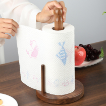 Hupeach Wood Kitchen With Paper Towel Rack Creativity Free Punch Toilet Bathroom Roll Paper Containing Hanging Rack Vertical Multifunction