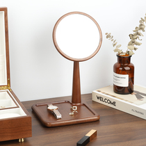 Day-style solid wood make-up mirror desktop desktop with storage princess mirror brief retro home bedroom dresser mirror