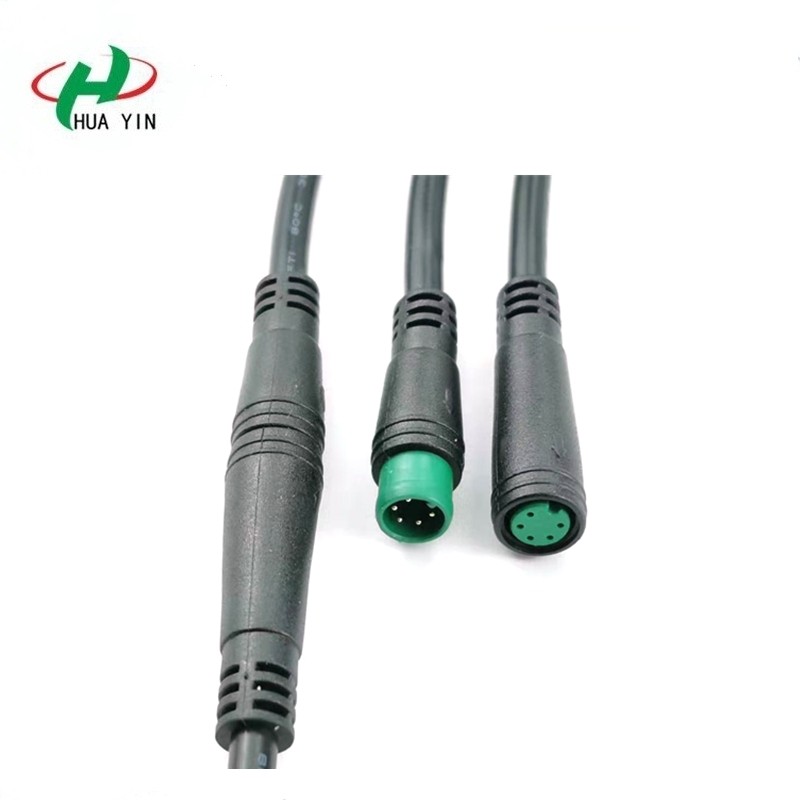 Quality M8 waterproof connector 5-core male and female butt plug electric car waterproof joint instrument connecting wire