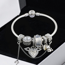 Little Red Book Explosions Pandora Angel Wings Wheat Security Chain White Cat Eye Nipple Bear Glass Bracelet Set Women