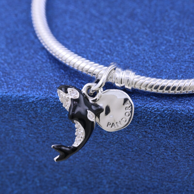 Pandora Orca Pendant Freedom 925 Silver Marine Animal Element DIY Gift 794683C01
