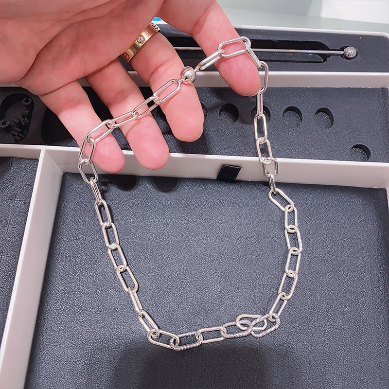 925 Silver ME Series Tie Collarbone Necklace for Girlfriend 399001C00