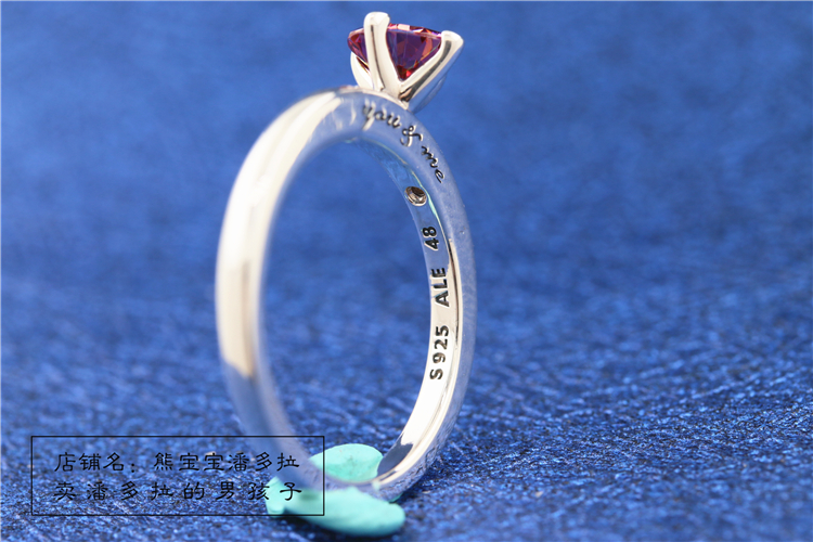 Tại chỗ PANDORA Pandora Ring 925 Bạc Ngày Valentine Bạn My Heart Lettering Ring 196574CZRMX