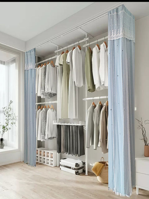 Stainless steel simple modern light luxury storage cloakroom