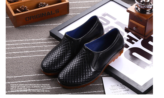 Giày đế thấp giúp giày nam cao su chống trơn trượt Giày chống thấm nước mùa hè ống ngắn đi mưa ống nước giày nhà bếp giày đi mưa giày nam chống nước giá rẻ