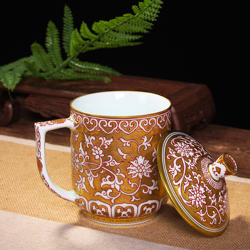 Jingdezhen ceramics hand - made paint sample tea cup kung fu tea cups office a cup of water glass