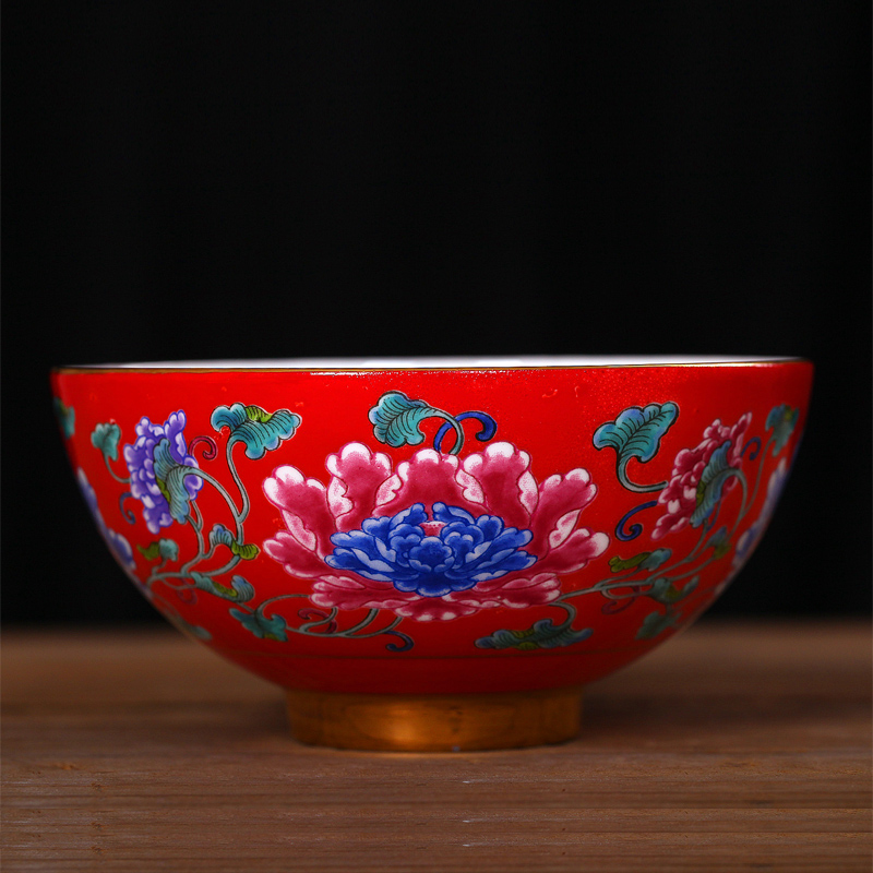 Red xin jingdezhen suit ipads porcelain tableware rainbow such use archaize enamel pastel color to use imperial palace
