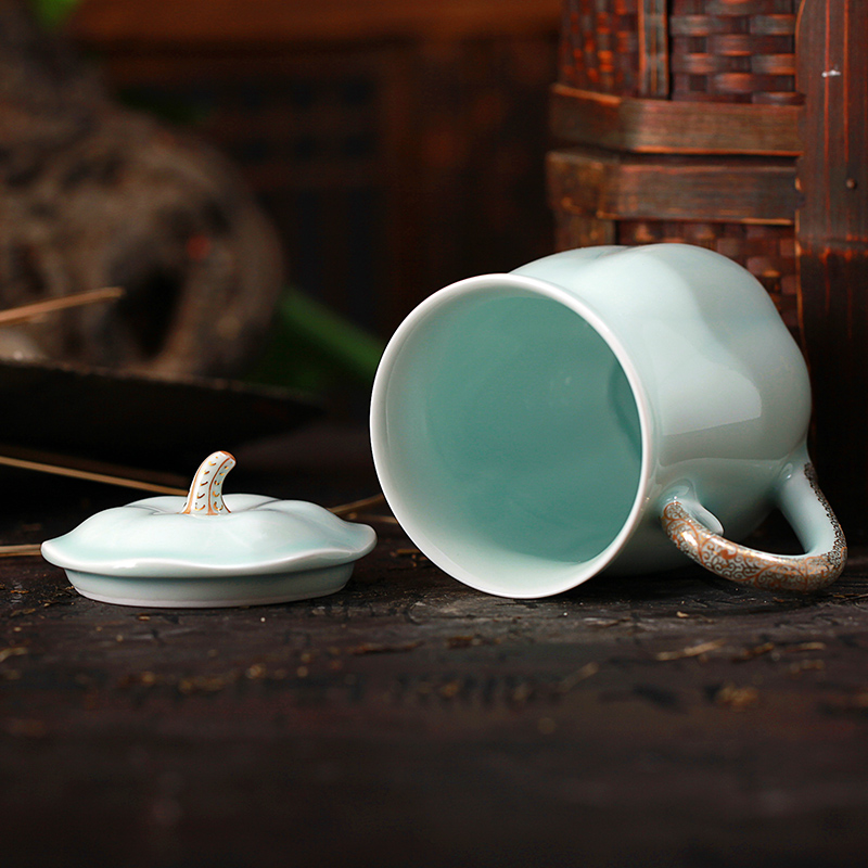 Jingdezhen tea set with cover ceramic cups office cup celadon pu - erh tea cup couples cup "sell individual cup"