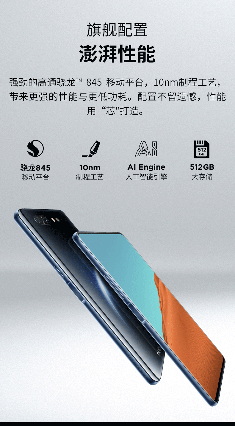 Nubia Nubia Nubia X Màn hình kép đầy đủ Netcom trò chơi trí nhớ lớn thông minh làm đẹp ảnh điện thoại di động