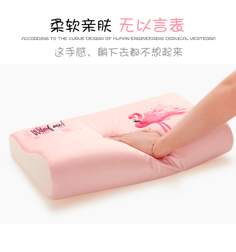 Phim hoạt hình dễ thương gối nhớ hồi phục chậm gối người lớn điều dưỡng cổ tử cung gối goi cao su
