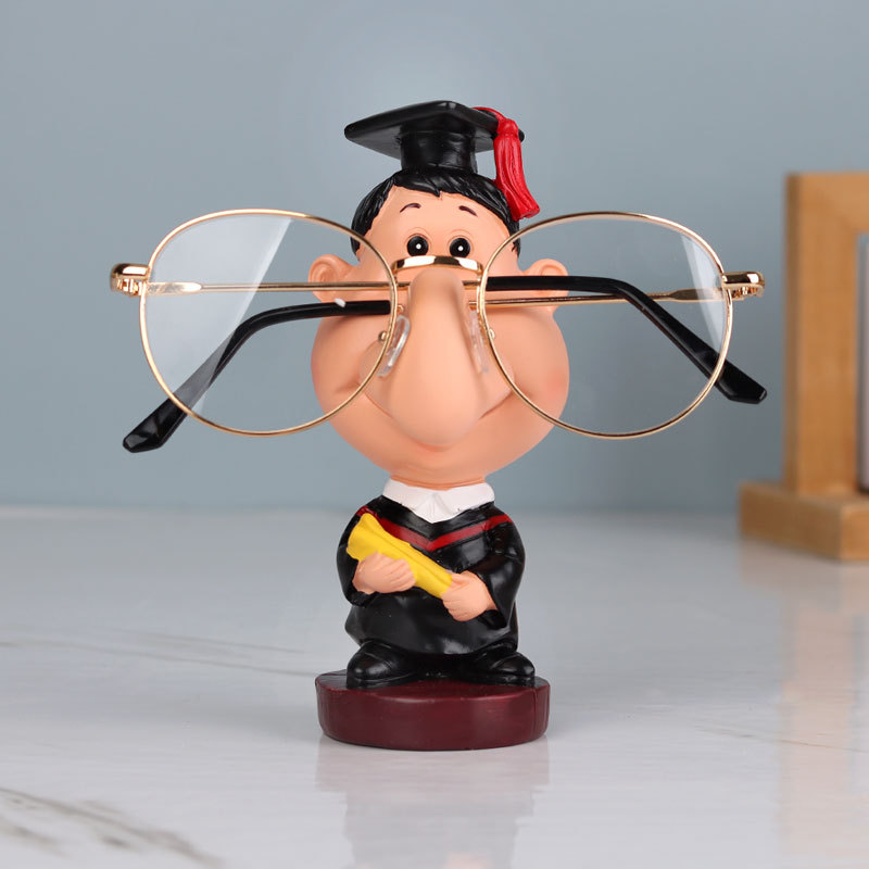 Creative Character-Shaped Glasses Display Stand for Graduate Students, Eyewear Store Display Prop, Glasses Holder, Glasses Display Ornament Creative Character-Shaped Glasses Display Stand for Graduate Students, Eyewear Store Display Prop, Glasses Holder, Glasses Display Ornament