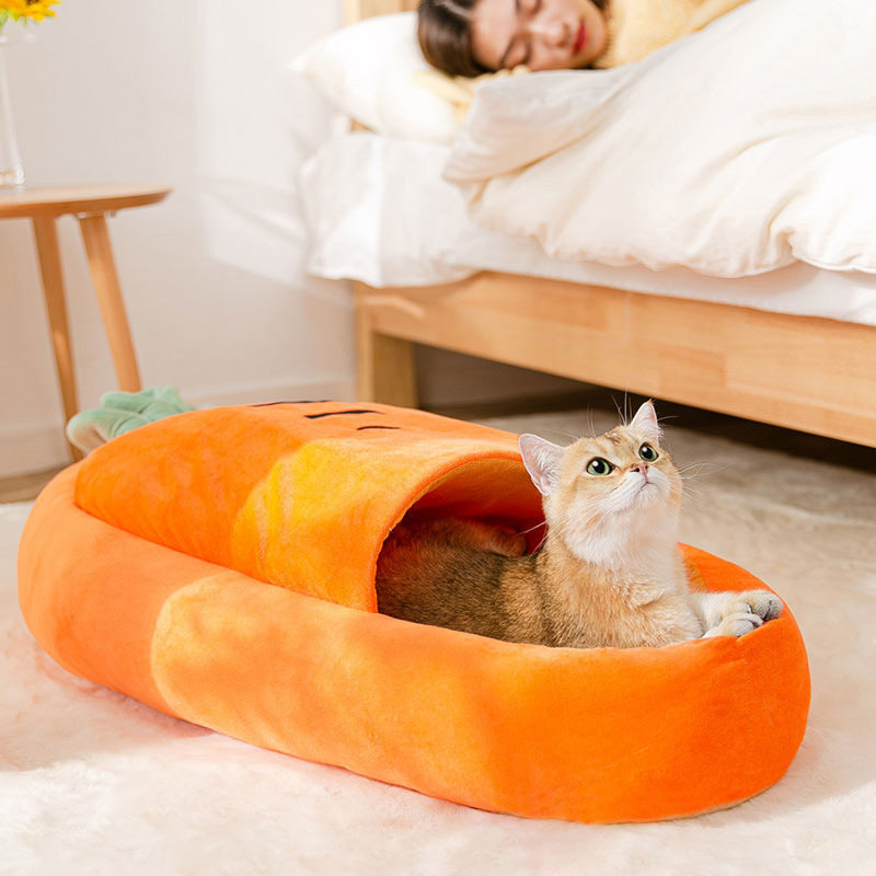 Carrot Dog's Nest Cat's Nest Season General Semi-Closed Dog's Dog Nest Teddy Winter Warm Dog Dog Pads