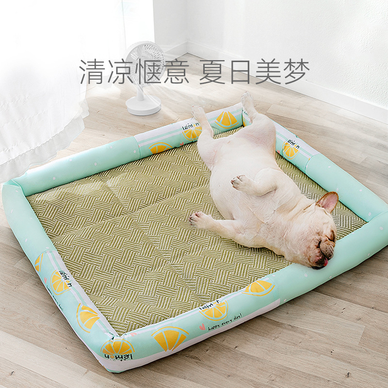 Dog Nest Dog Cool Mat Mat Summer Cooling Sleeping Mat Teddy Fou bib Bear Kirky Dog Mat Kennel Mat