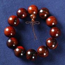 Natural primary color red acid branch wood hand string Red acid branch buddha beads men and women hand string wooden bracelet