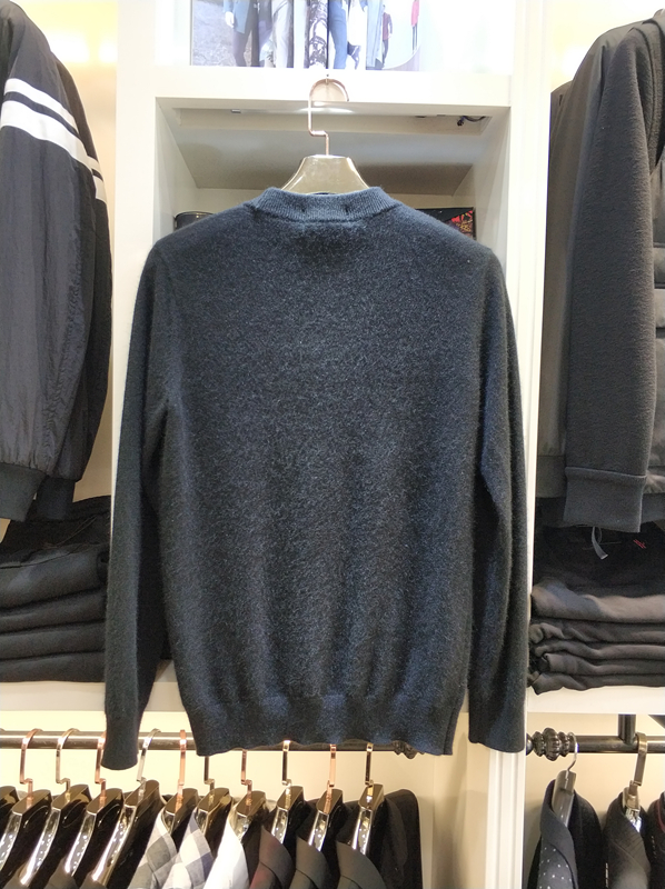 2018 nam thu đông mới áo len dài tay áo len nhung dệt kim cashmere áo len mỏng Phiên bản Hàn Quốc của áo sơ mi nam đáy quần - Hàng dệt kim áo polo