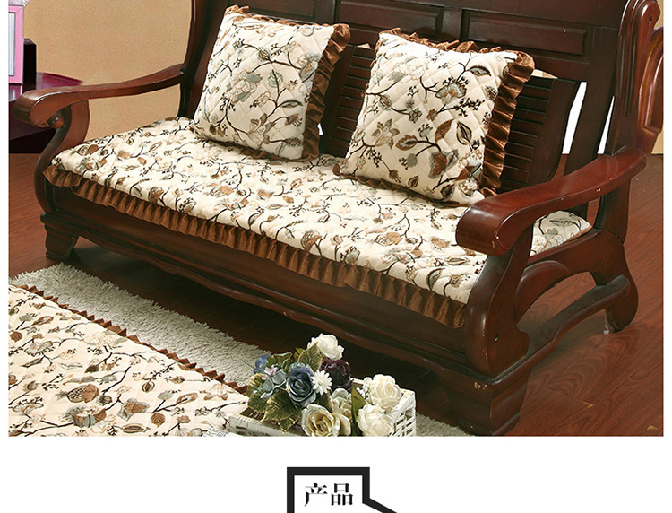 Đệm gỗ dày màu đỏ đệm với lưng sofa gỗ đệm chống trượt liên bang đệm kết hợp mat có thể tháo rời và có thể giặt ghế đệm ngồi