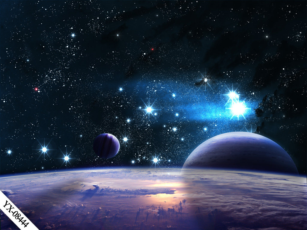 New background cloth yy live room cosmic starry night sky live wall 2x1 5 high anchor net red