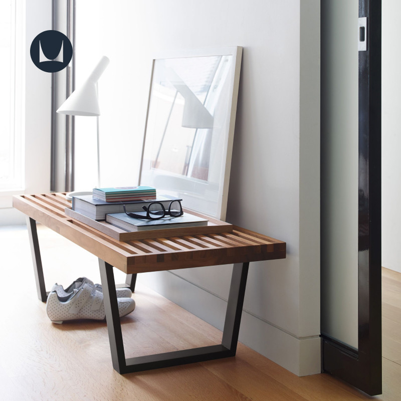 Herman Miller Herman Miller Nelson bench Walnuts Wooden Stool solid wood stool Bench Bed Tailstool