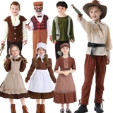 Европейская средневековая гражданская одежда для мальчиков и девочек фермерская одежда Дания сказочная сказка