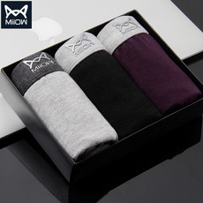 Трусы miiow/猫人猫人内裤男士内裤夏季薄款透气四角内裤男平角裤莫代尔