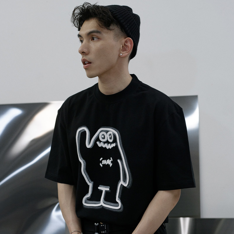 SAMESAME summer original design mascot street loose T-shirt men's and women's crew neck short sleeves tide brand couples