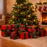 Подарочная коробка, рождественский атмосферный декор для гостиной