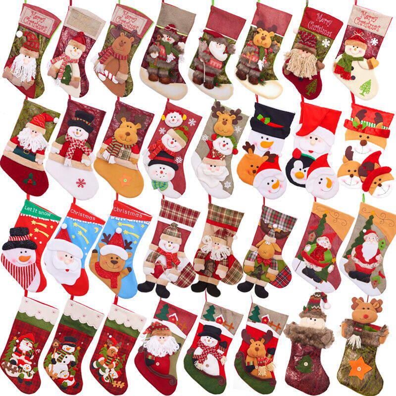 Christmas Socks Gift Bags Christmas Decorations Gifts Christmas Old People Snowman Gifts Decoration Big Names Christmas Socks