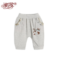 Summer New Girl Pants Girl Pants baby Seven Pants Slim in pants Pants Woman Baby Casual Pants Cartoon Mid Pants