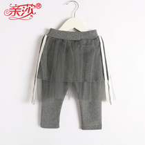 Spring new childlike children Baby Skirt Pants Baby Spring Style Casual Pants Girls Fashion Cotton Casual Long Pants