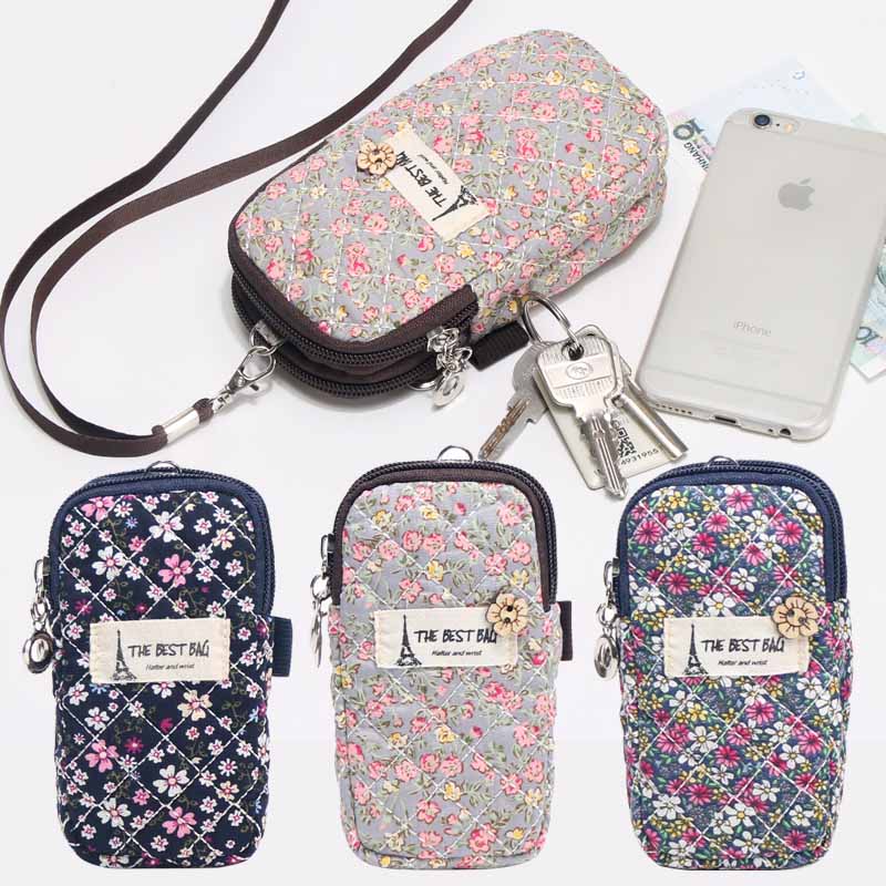 Old Man Hanging Neck Mobile Bag Bag Culture Cotton wrist wrist Chain Bag with Hangrope Double-layer Children's Arm