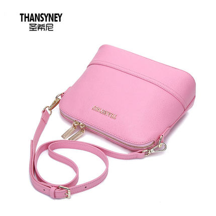 THANSYNEY/圣希尼牛皮女包手提单肩包斜挎真皮ol女士包潮包贝壳包