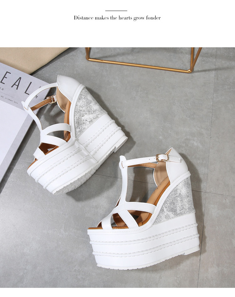 Sandal cao gót nữ hở mũi đế xuồng 10 cm phong cách boho — Mơ 14CM, Mơ 16CM, Trắng 14CM, Trắng 16CM chi tiết 33