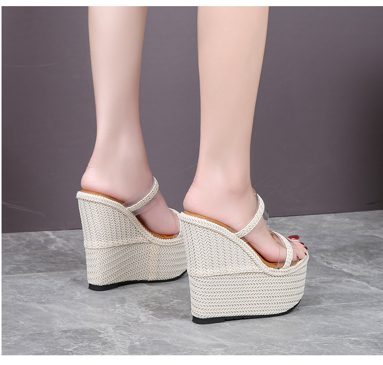 Sandal cao gót nữ đế xuồng mũi hở gót 16 cm phong cách Hàn Quốc — Màu trắng nhạt 12cm, Màu trắng nhạt 15cm, Trắng nhạt 10cm chi tiết 6