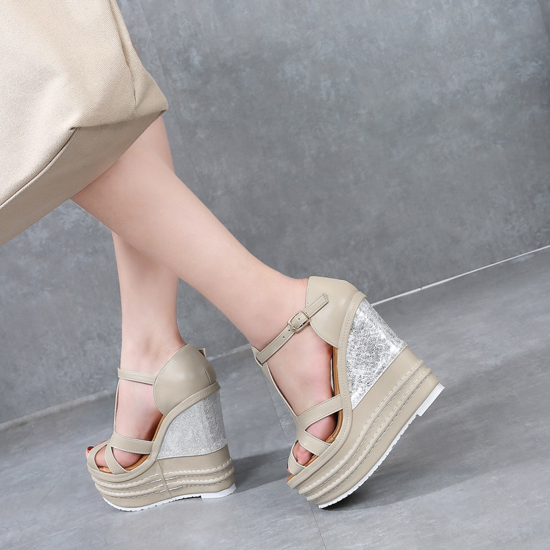 Sandal cao gót nữ hở mũi đế xuồng 10 cm phong cách boho — Mơ 14CM, Mơ 16CM, Trắng 14CM, Trắng 16CM chi tiết 54