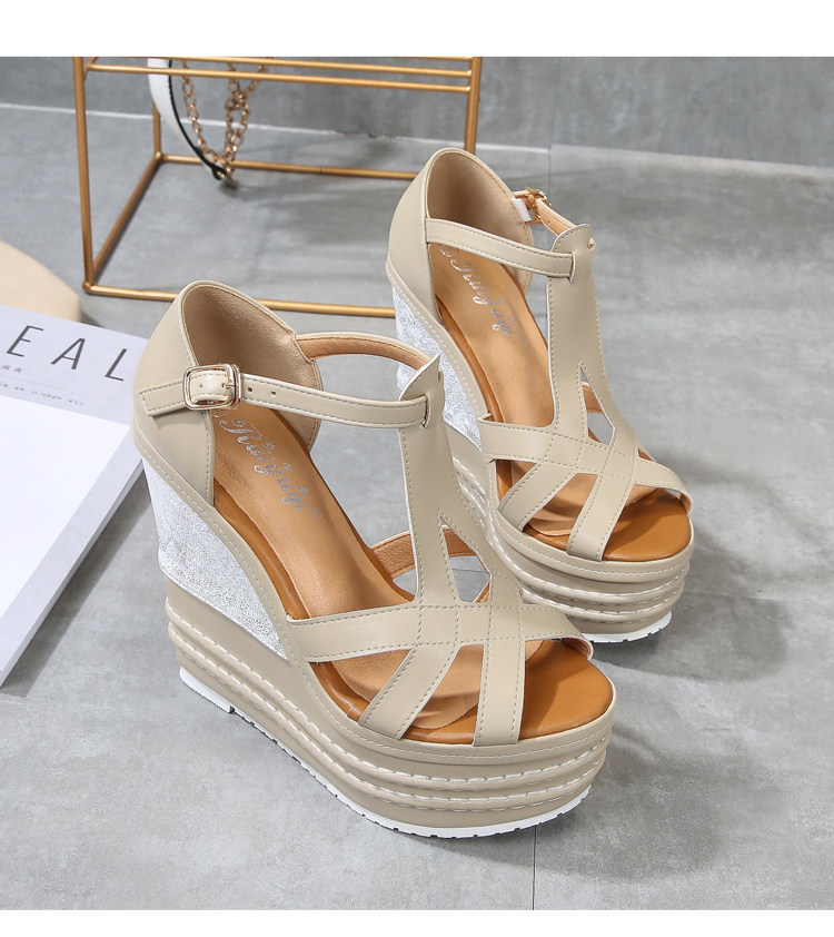 Sandal cao gót nữ hở mũi đế xuồng 10 cm phong cách boho — Mơ 14CM, Mơ 16CM, Trắng 14CM, Trắng 16CM chi tiết 19