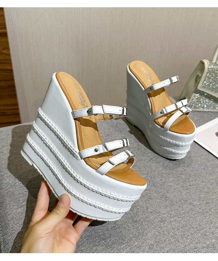 Dép sandal nữ quai chữ V đế xuồng EVA dày, tăng chiều cao, đi ngoài trời mùa hè — Các mặt hàng 10cm được làm theo yêu cầu sẽ không được trả lại và không thể trao đổi. Vui lòng ghi rõ màu sắc trong ghi chú đơn hàng., Các mặt hàng 12cm được sản xuất theo yêu cầu không được trả lại và không được trao đổi., Trắng, đen chi tiết 29
