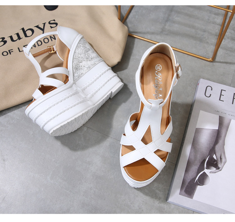 Sandal cao gót nữ hở mũi đế xuồng 10 cm phong cách boho — Mơ 14CM, Mơ 16CM, Trắng 14CM, Trắng 16CM chi tiết 17